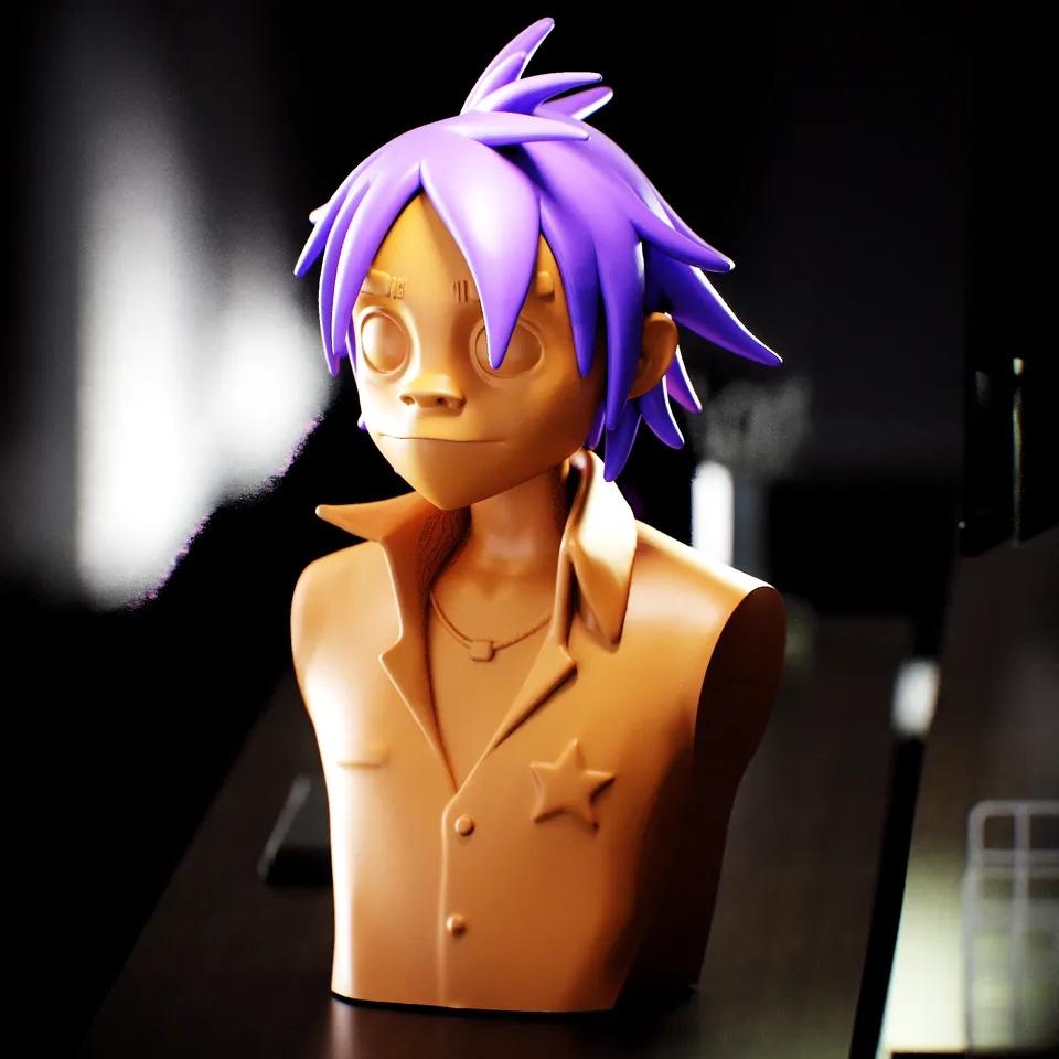 【極美品】Gorillaz ゴリラズ 2-D SUPERPLASTIC Gorillaz 2D Bust superplastic - Murdoc Niccals, Noodle, Russel