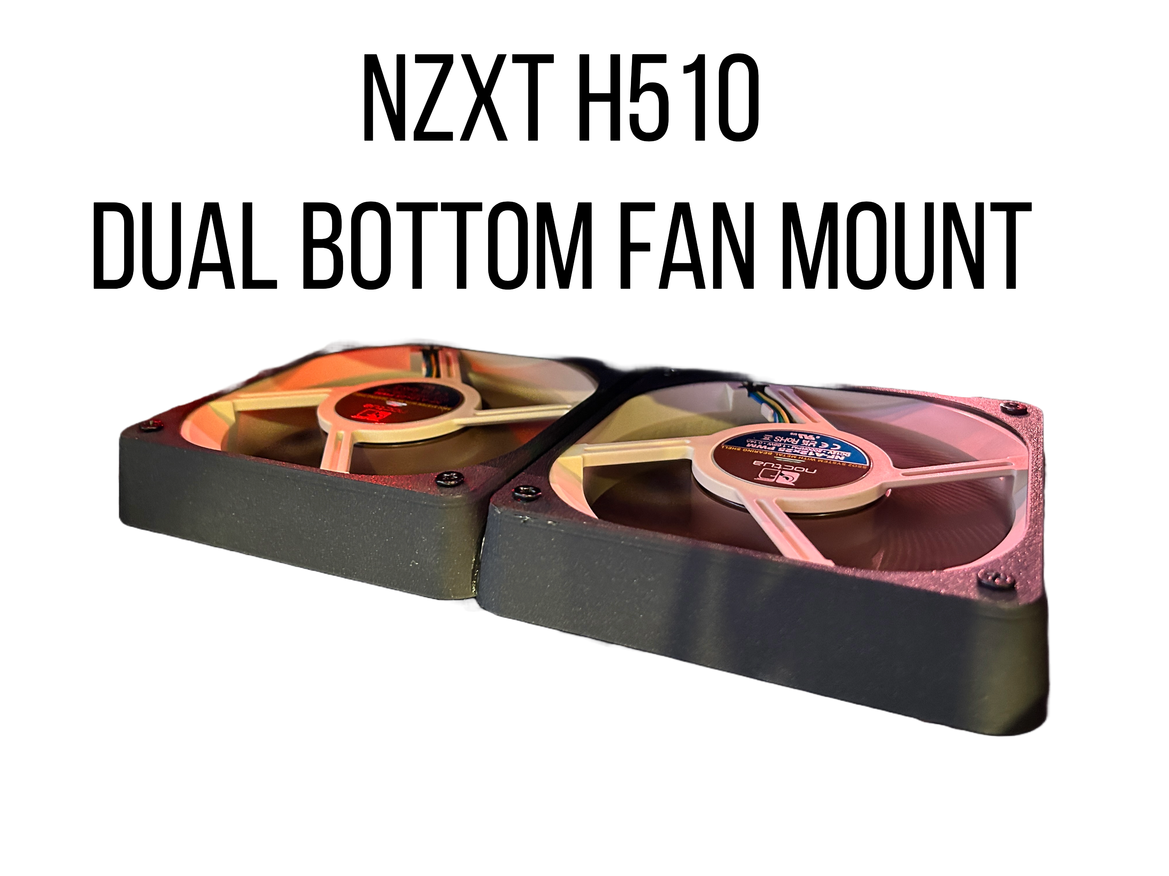 NZXT H510 Dual Bottom Fan Adapter