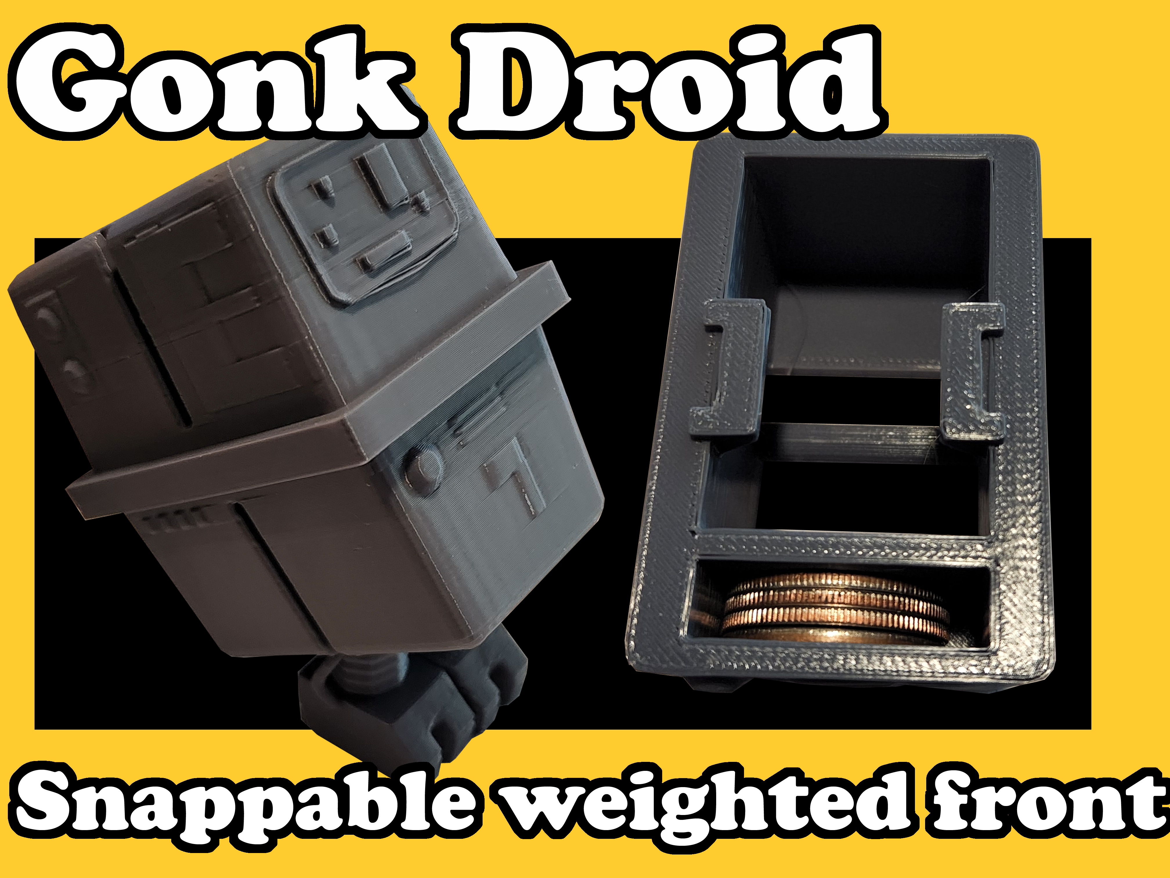 Gonk Droid Snapable Weighted Front