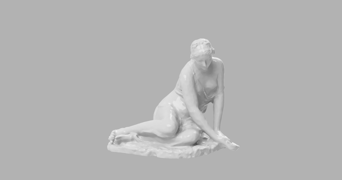 Nymph with a shell Statue/Sculpture by 3DPrintingFan, Download free STL  model