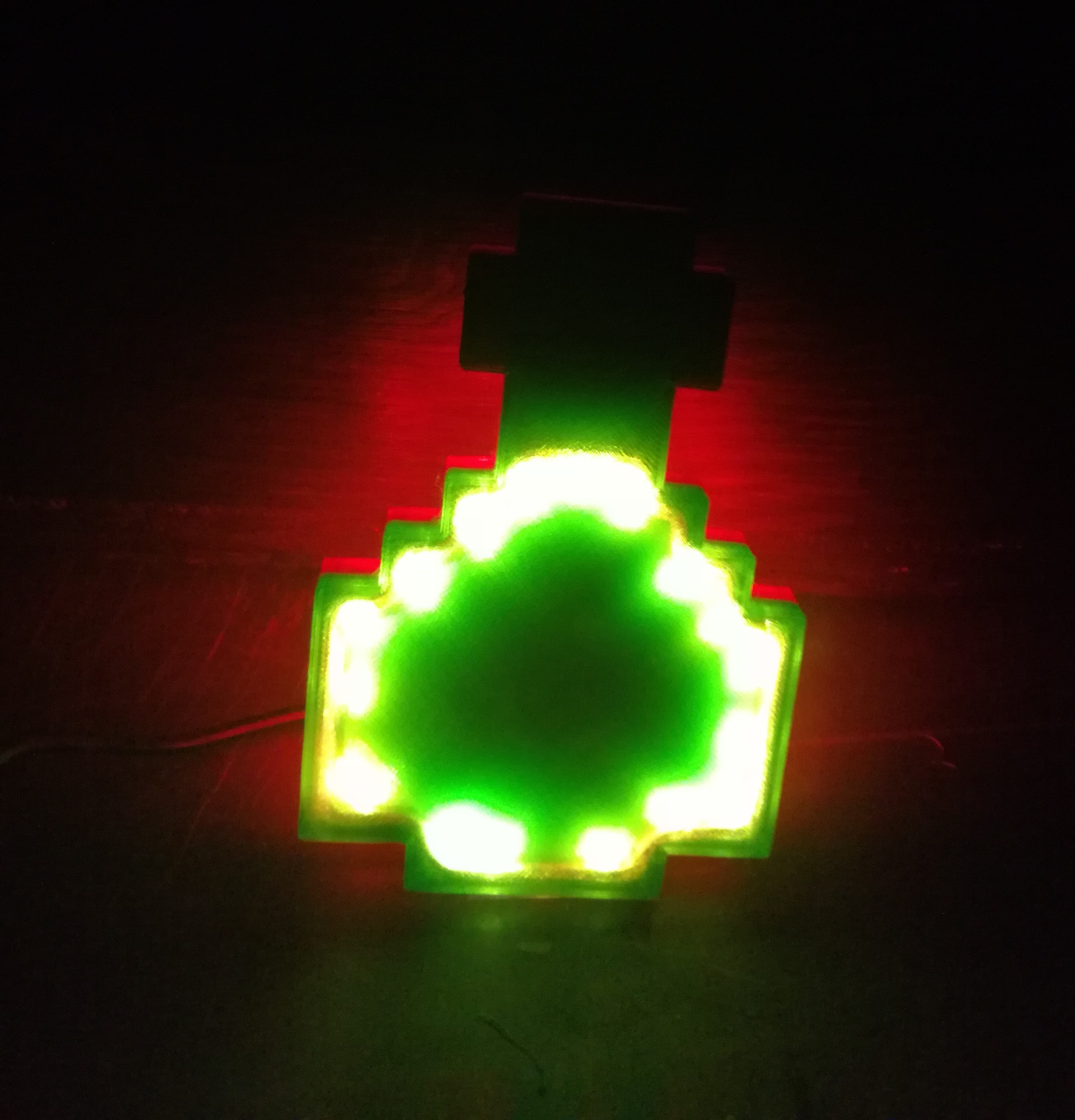 Minecraft potion LED night lamp