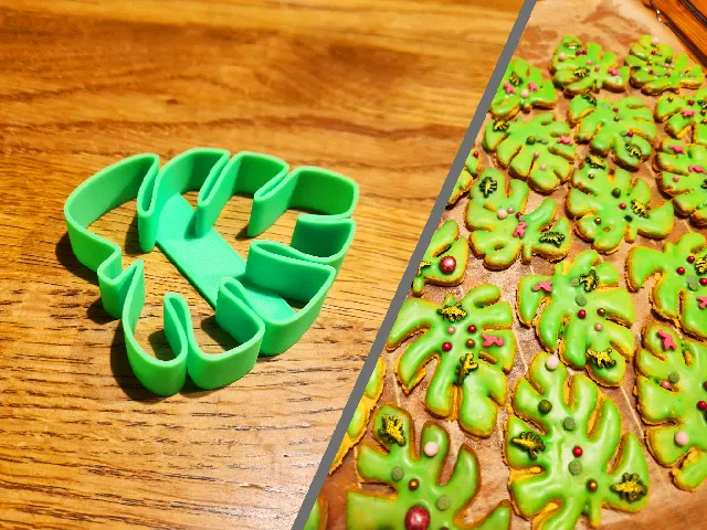 Spring leaf cookie cutter