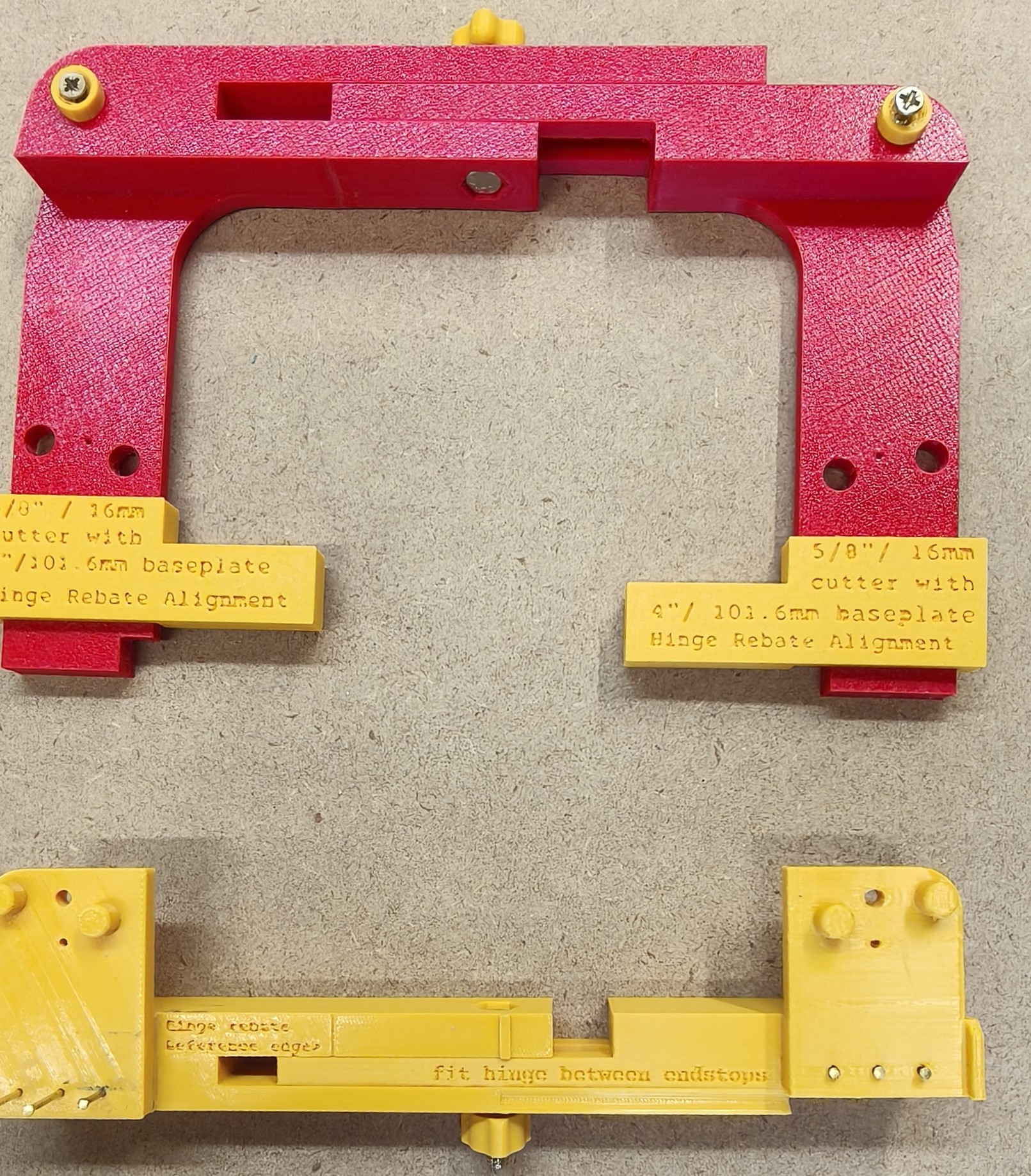Adjustable Door hinge jig for 50mm (2") to 102mm (4") hinges