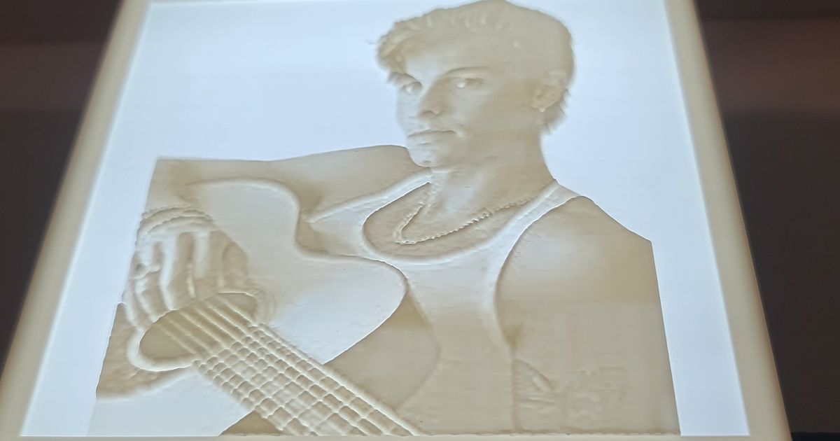 Shawn Mendes Lithophane Lightbox by Dohara | Download free STL model ...