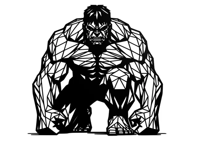 Hulk - low poly wall art