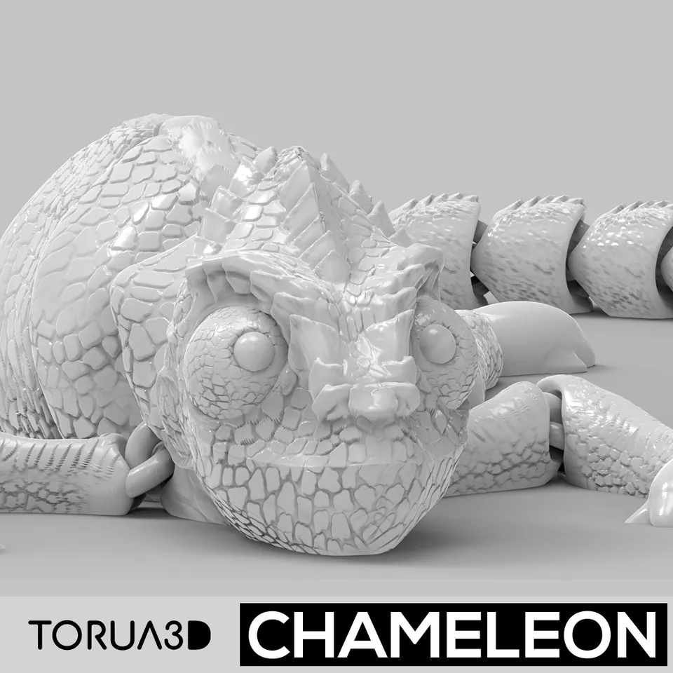 Articulated Chameleon 001 by Torua3D | Download free STL
