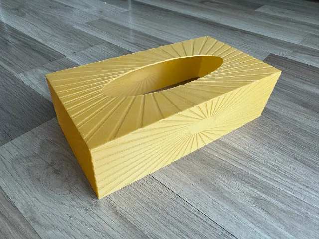 Tissue box cover plain / sunray style - Rossmann Alouette size - Vase mode