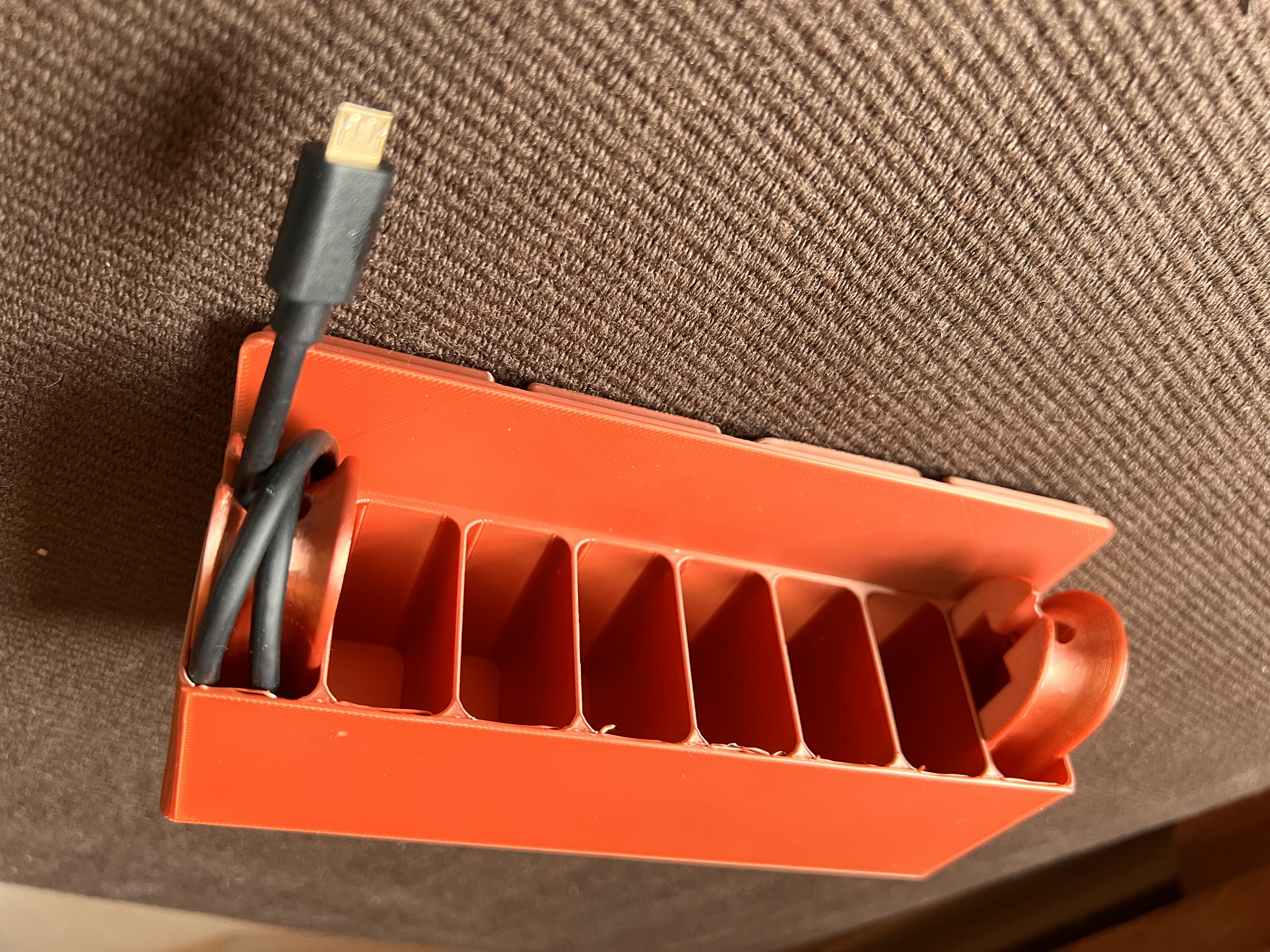 USB Cable Storage Organizer + Gridfinity sideways