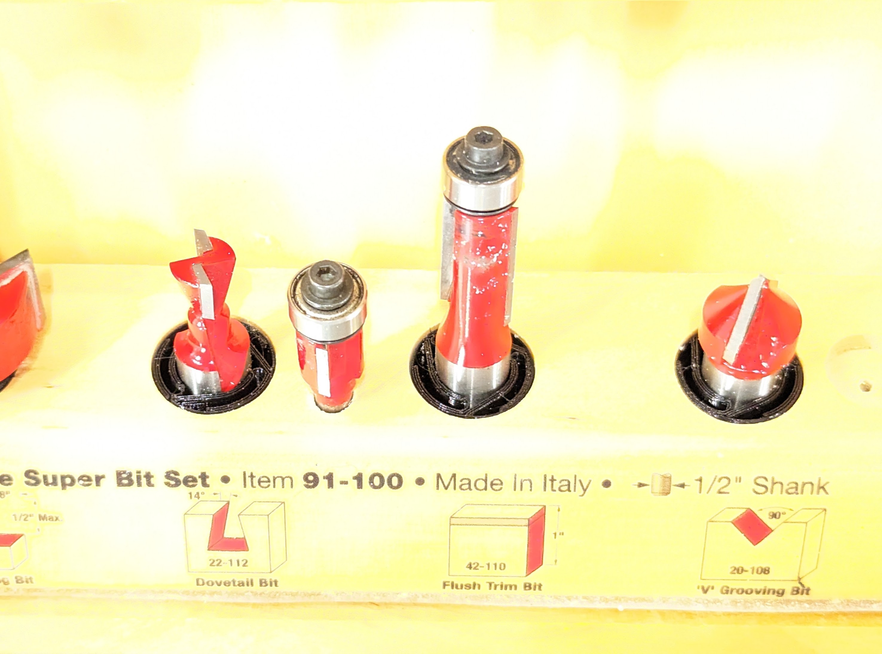 Ergonomic Router Bit holder insert retrofit