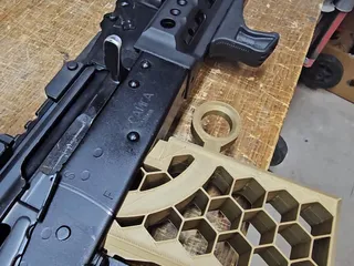 Saiga .223 AK Mag block with hold open by Ramonin3d | Download