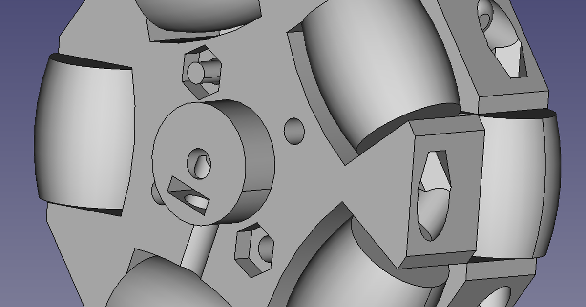 60mm Omni Wheel (V2) by Nathan Dumont | Download free STL model ...