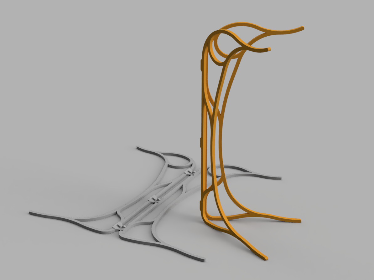 Miniatura 2 do modelo 3D Simple headphone stand