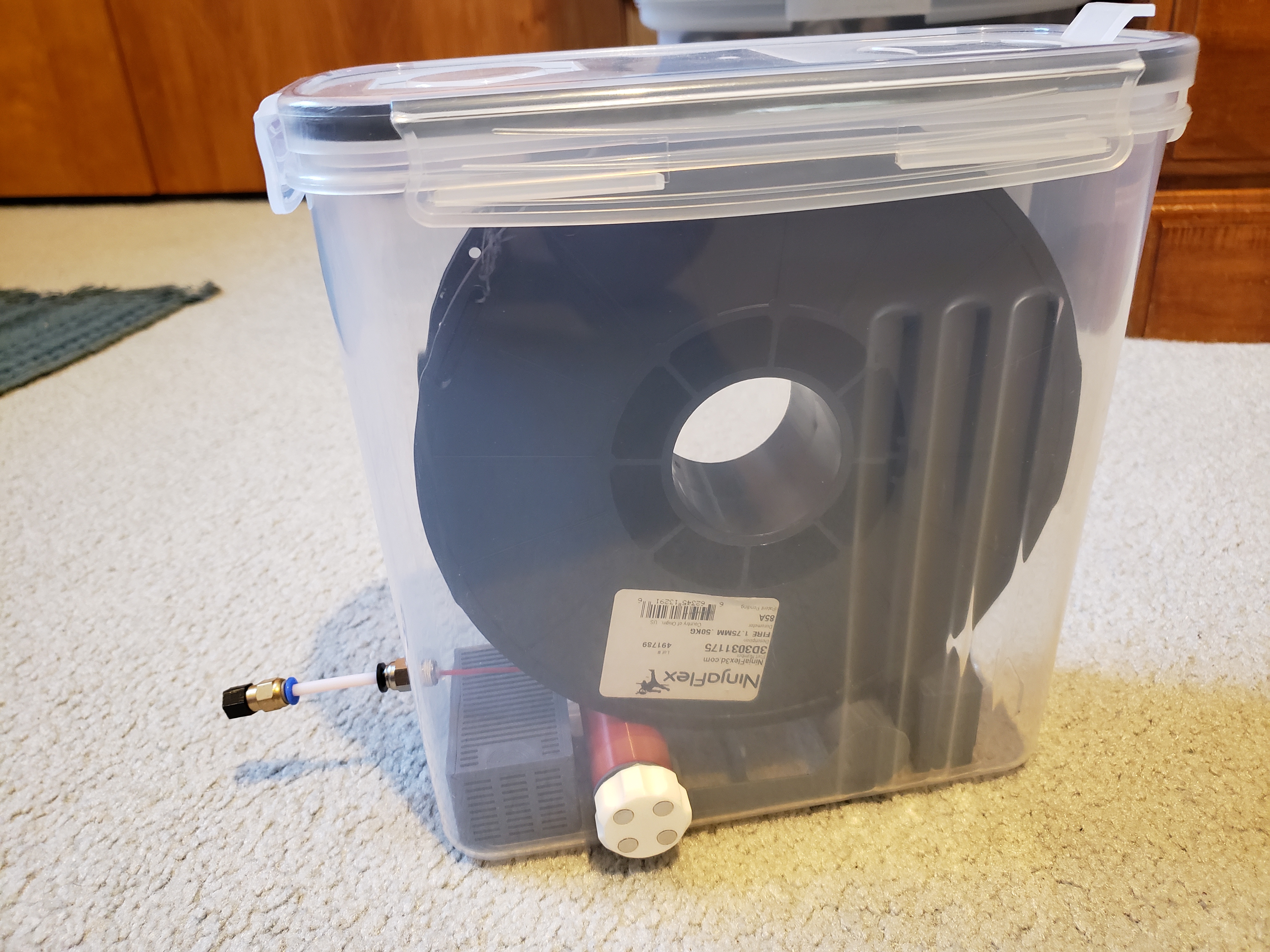Filament Dry Box with Magnetic Rewinder