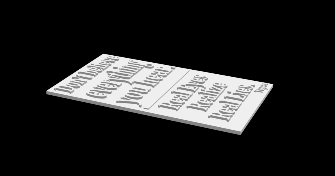 Miniatura 5 do modelo 3D 2Pac Sign Quote.