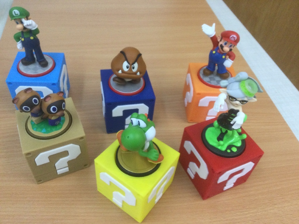 Mario Question Mark Block Amiibo Stand (Customizable)