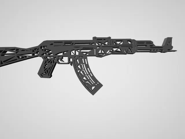 AK-47 Geometric Wall Art