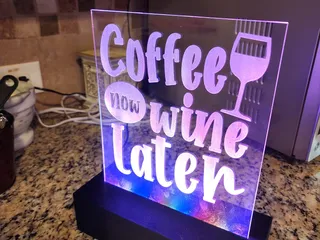 Large Acrylic LED Sign Base *Bambu Ready* by DesignKaty | Download free ...