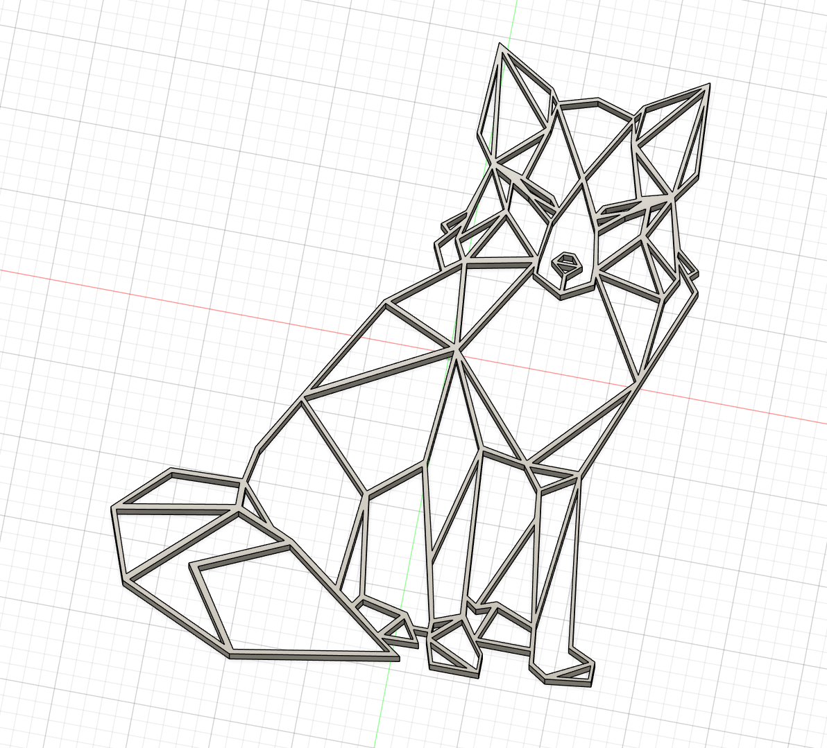 Geometrical Fox Wall Art
