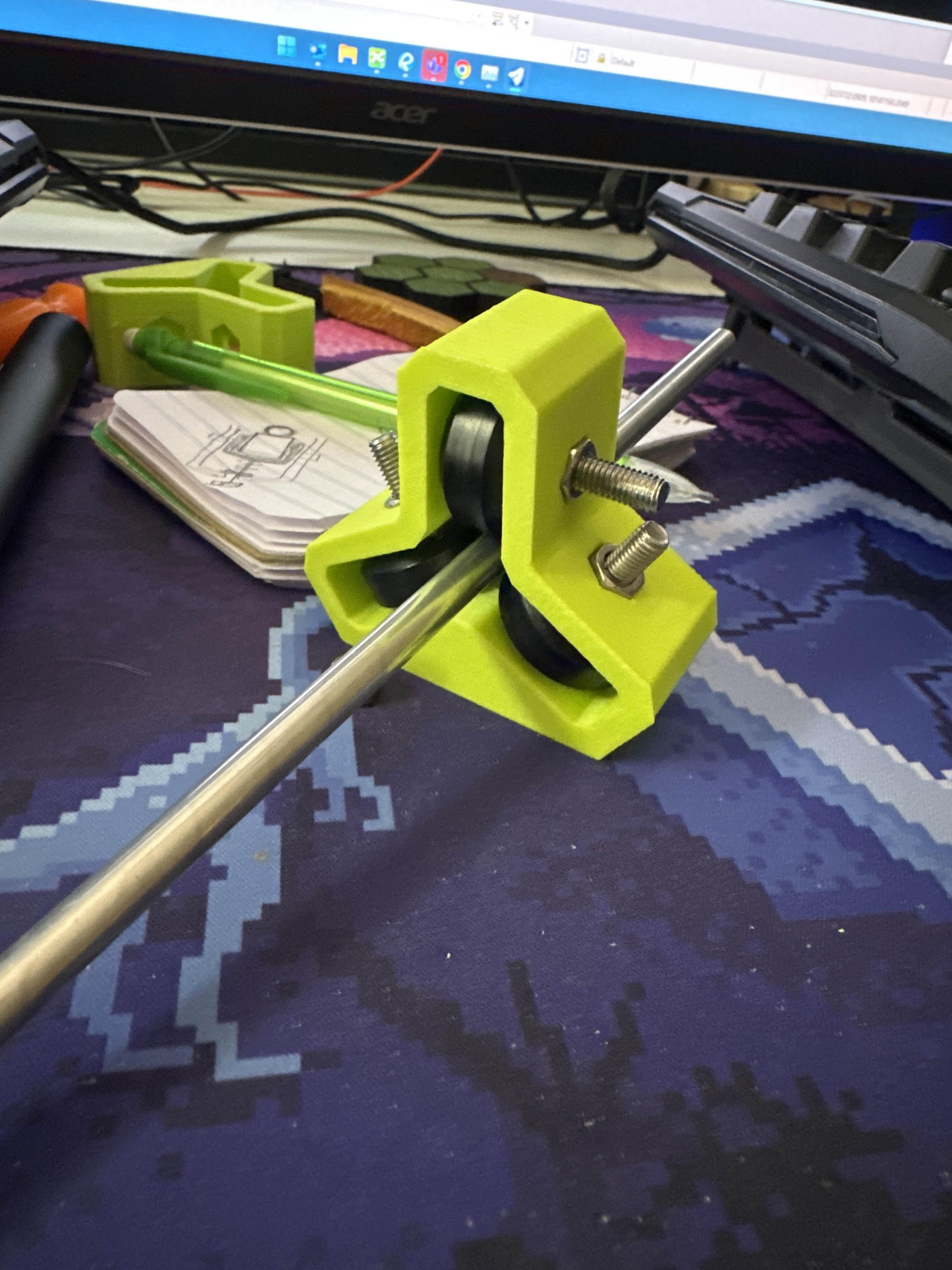 POM wheel linear "bearing"