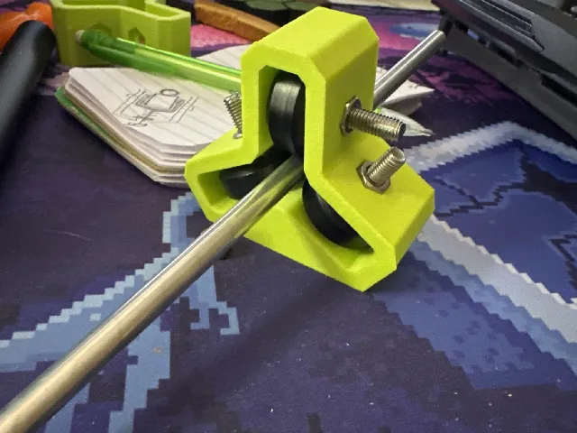 POM wheel linear "bearing"
