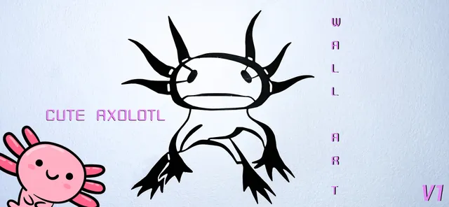 CUTE AXOLOTL WALL ART  variant 1