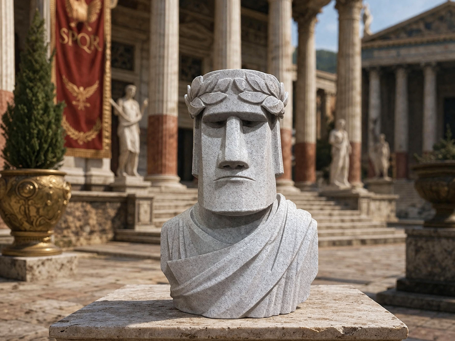 Imperator Moai 3D model by Julien Mairy