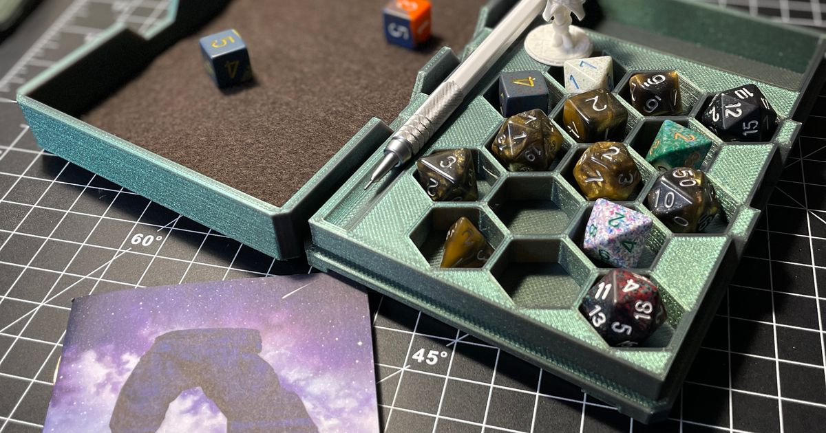 D&D dice and notebook holder by TLantz | Download free STL model ...