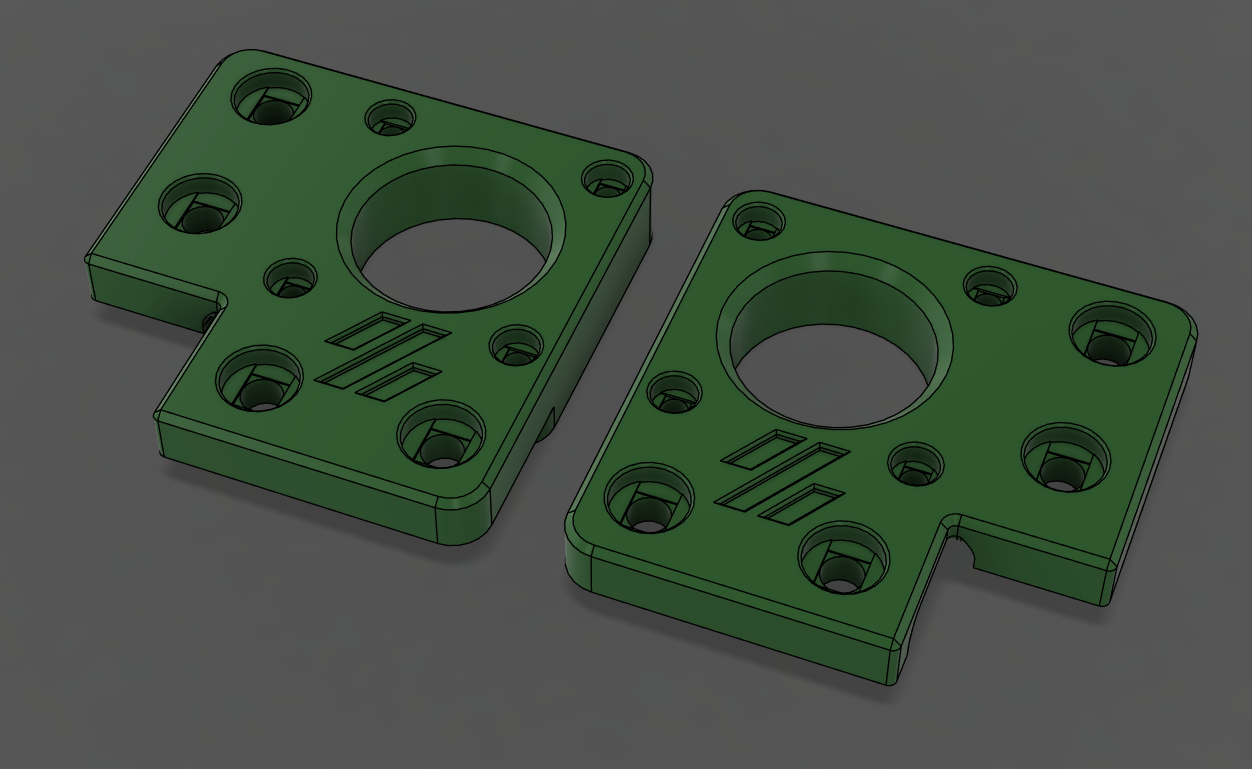 Voron Trident inverted electronics Z stepper mounts with cable route for camera