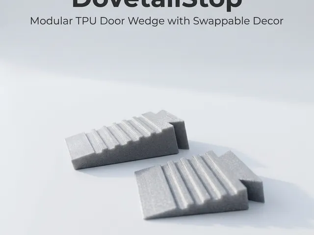 DovetailStop - Modular TPU door wedge with swappable decor
