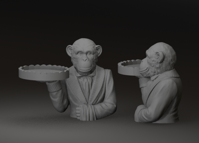 Monkey Ape Butler Bust | Serving Tray | Ring Holder