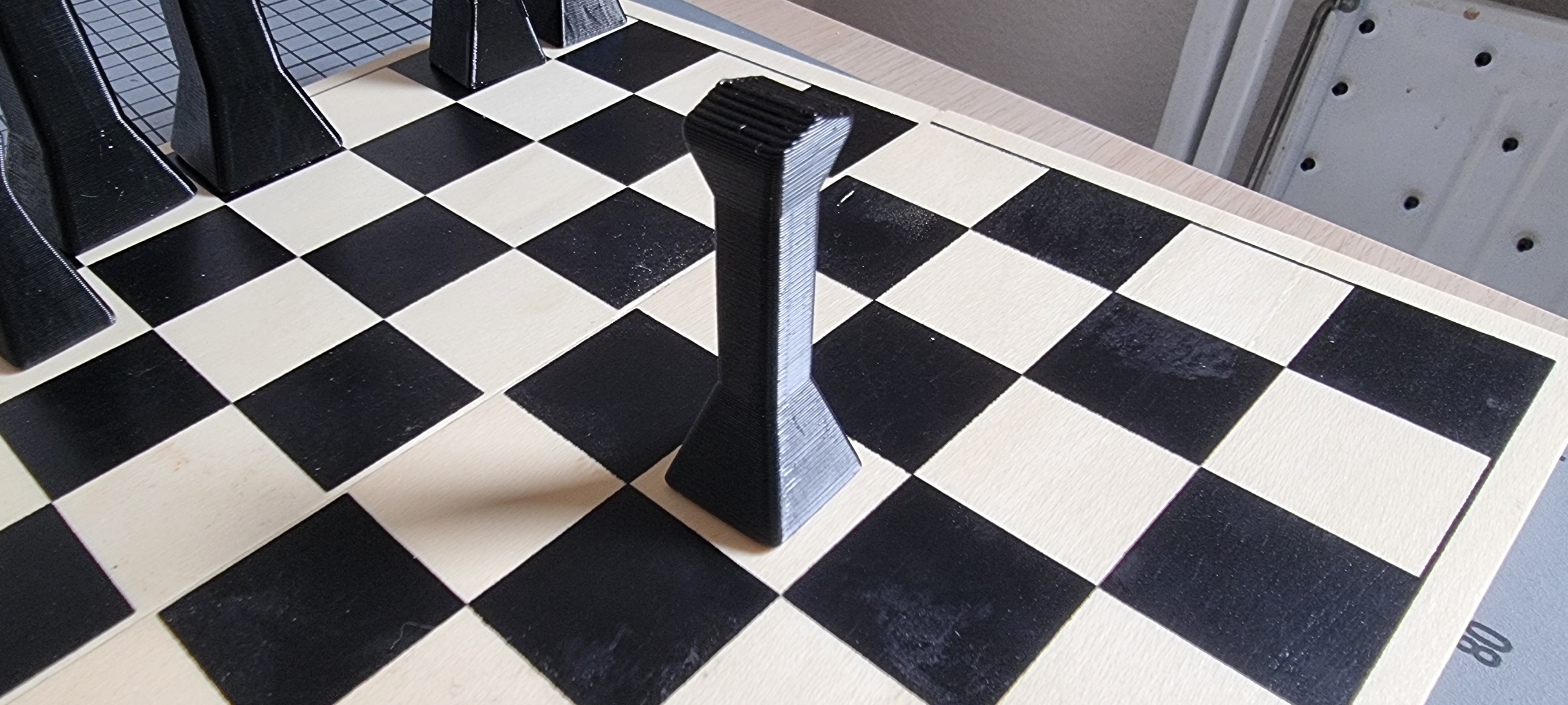 Miniatura 3 do modelo 3D low poly simple chess pieces