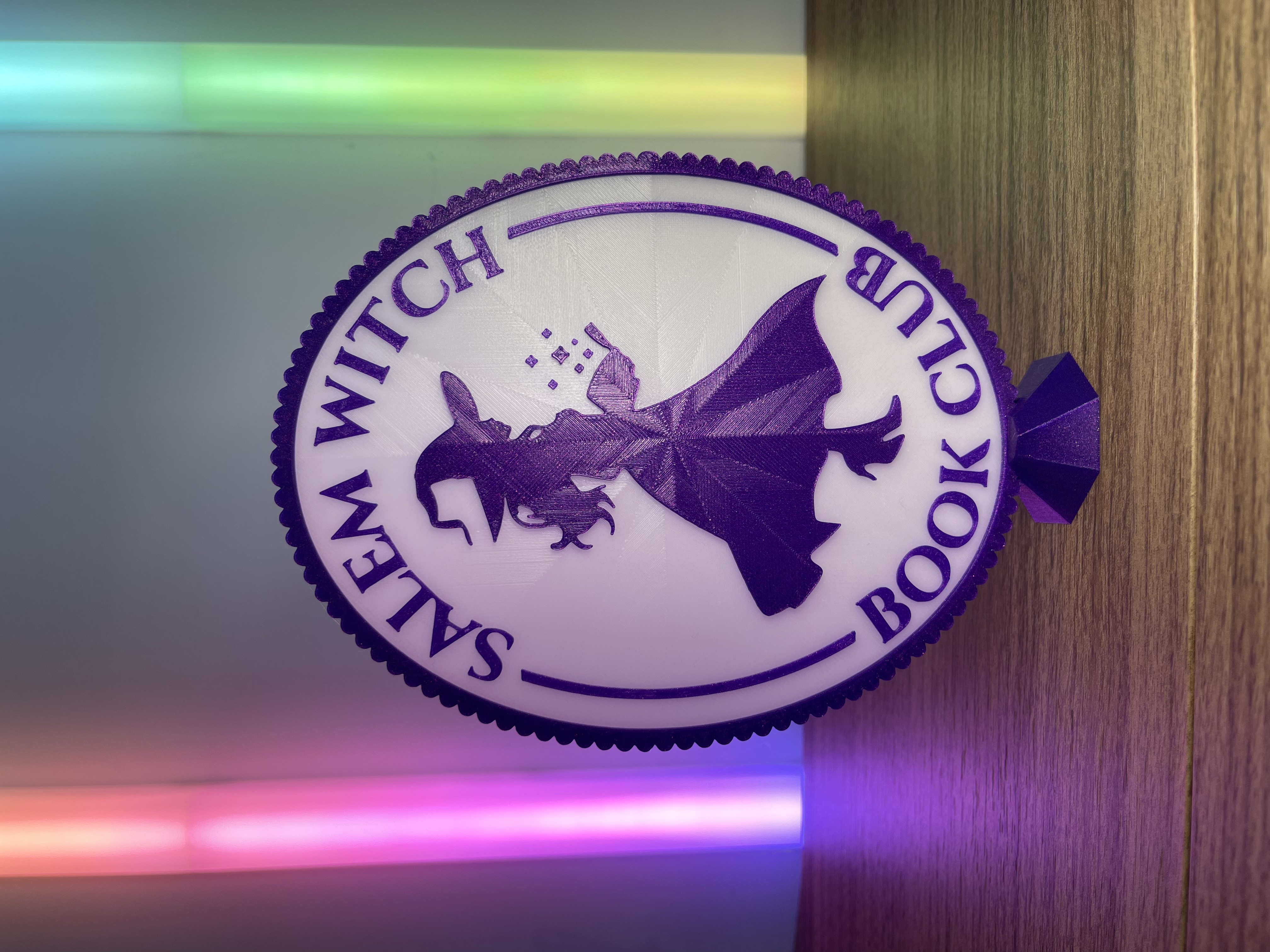 Salem Witch Book Club Frame – Light-Up Witchy Shelf & Wall Decor