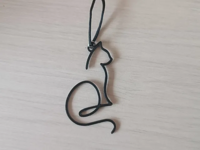 One Line Art: Cat Necklace