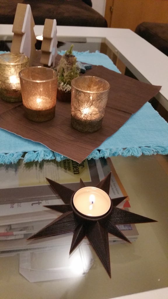 christmas star tealight