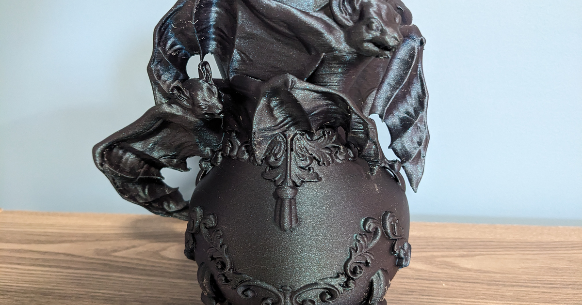 Count Dracula's Vase - Gothic Vampire Bat Vase By Pcwzrd13 