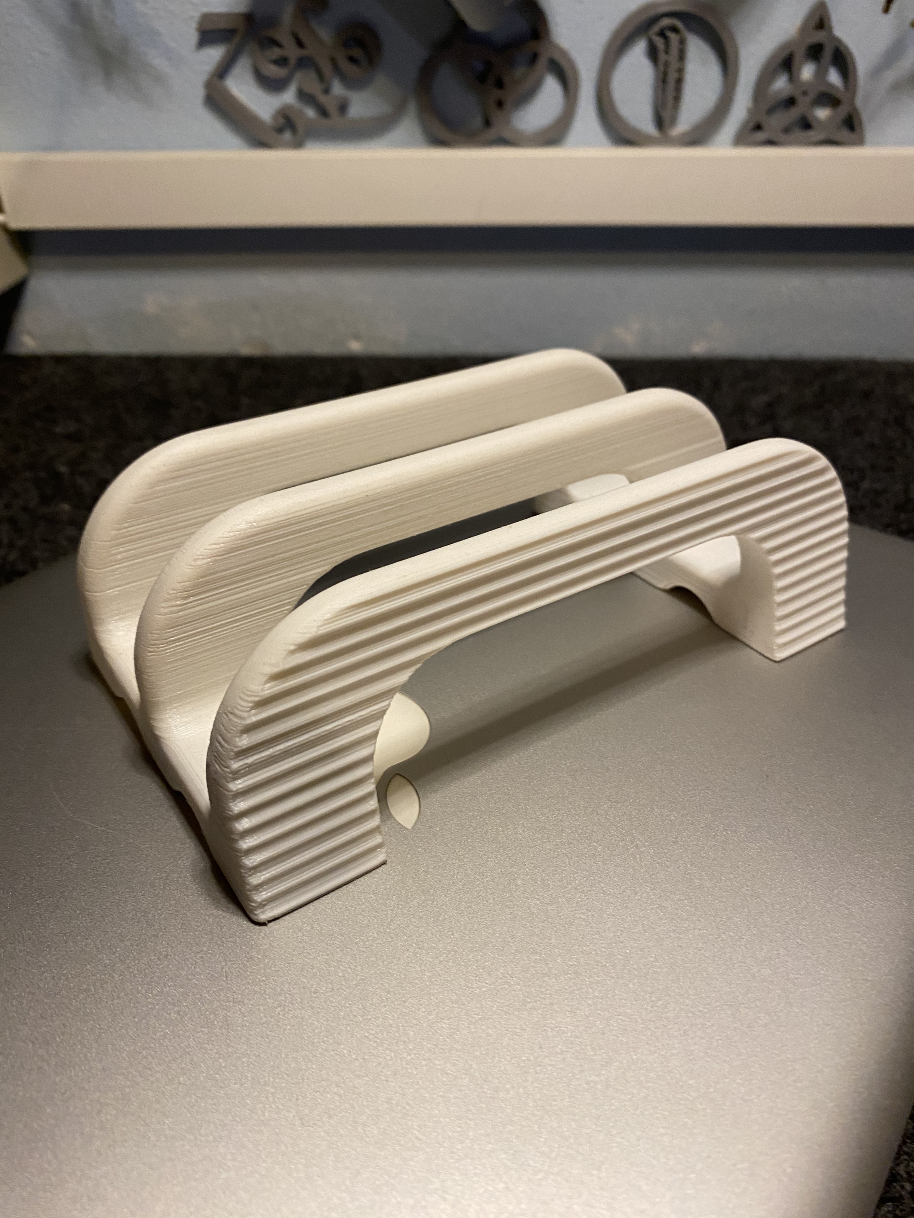 Double Laptop vertical stand, 25 mm spacing.