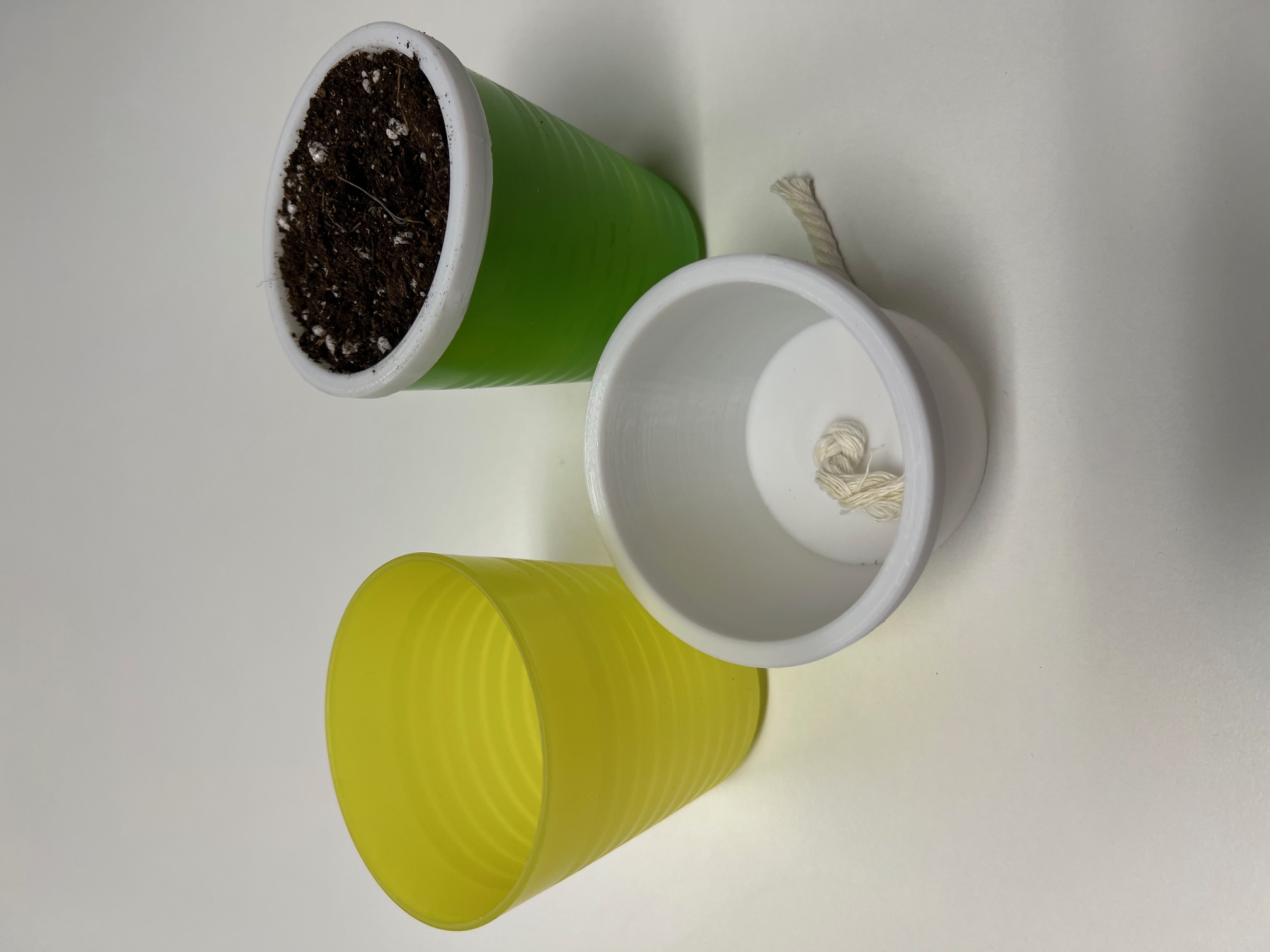 IKEA KALAS glass planter self watering pot with drainage holes