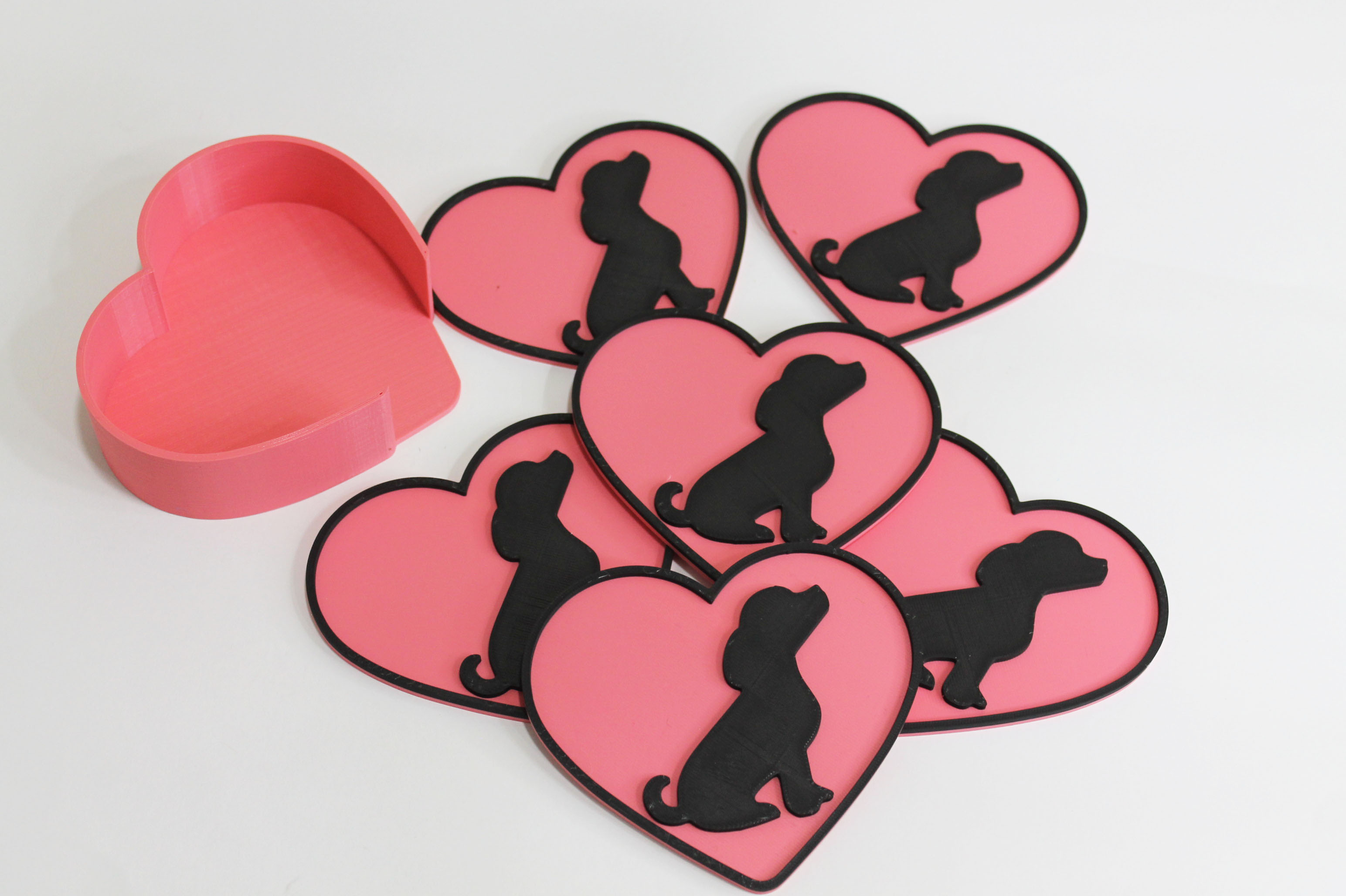 Miniatura 3 do modelo 3D Dog heart coaster