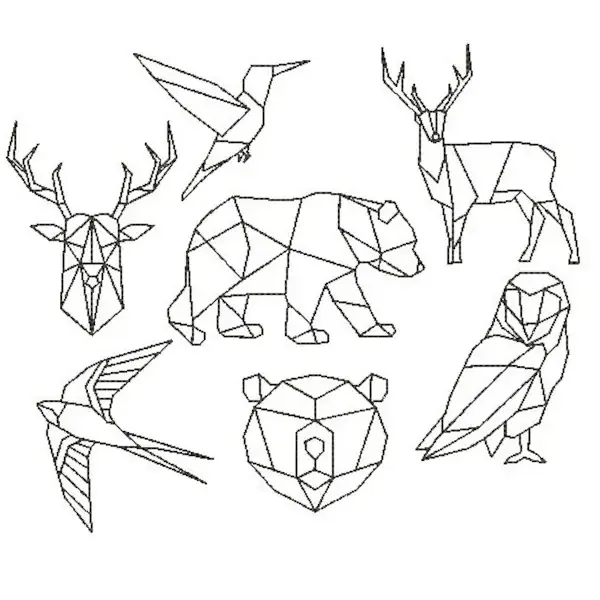 Animals in geometry shapes by Dxmisfn | Download free STL model ...