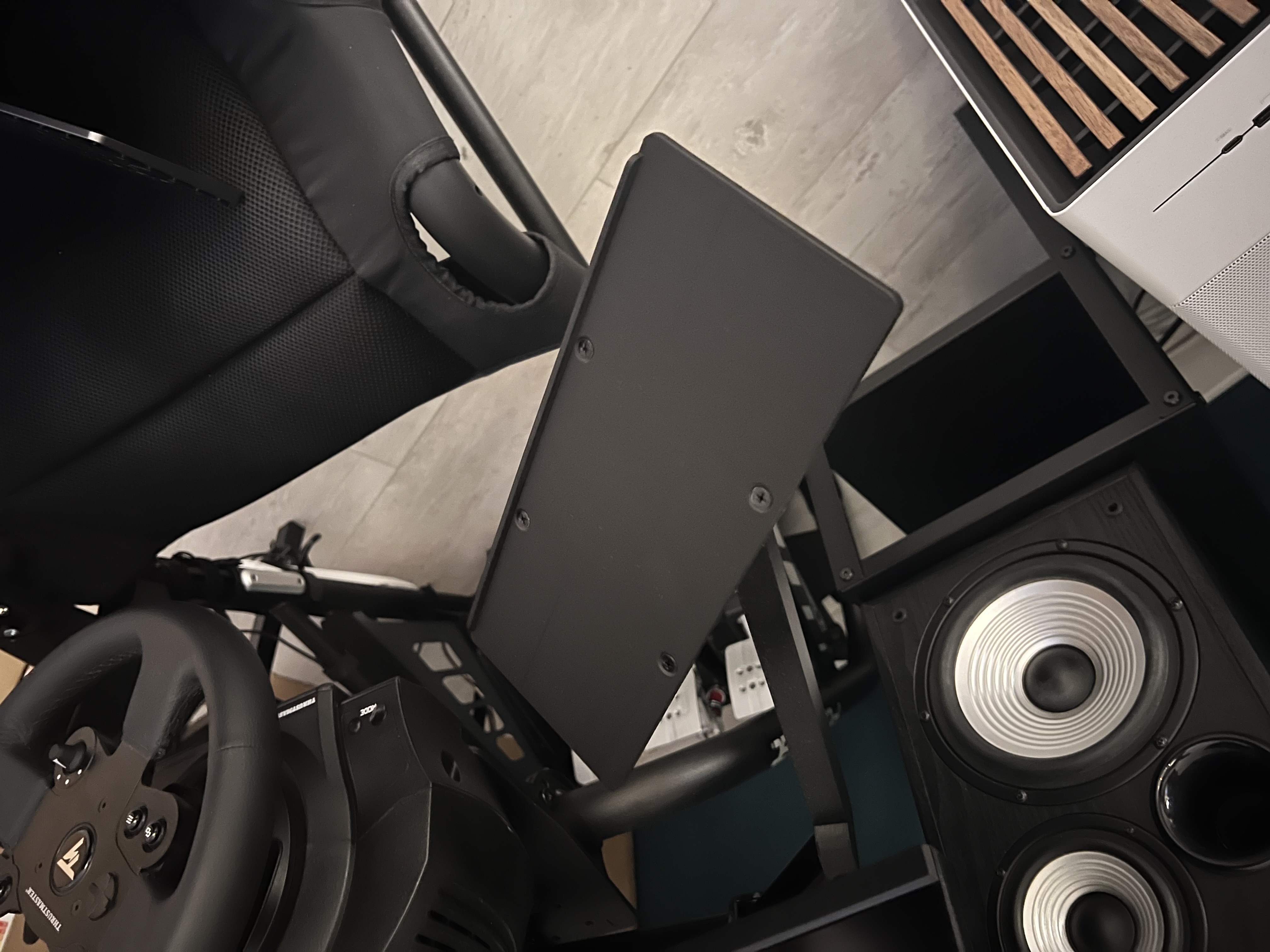Vesa keyboard tray for Sim racing rig
