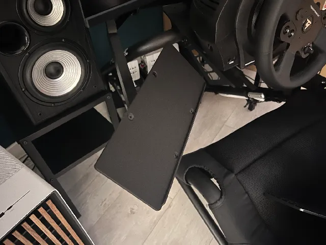 Vesa keyboard tray for Sim racing rig