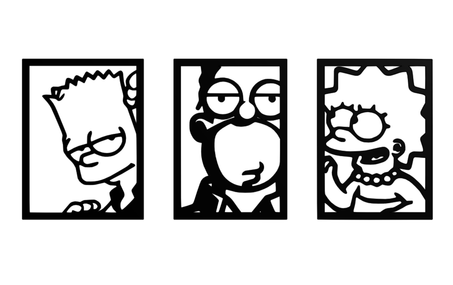 The Simpsons, Bart, Homer, Lisa - wall art by klimoma | Download free STL  model | Printables.com