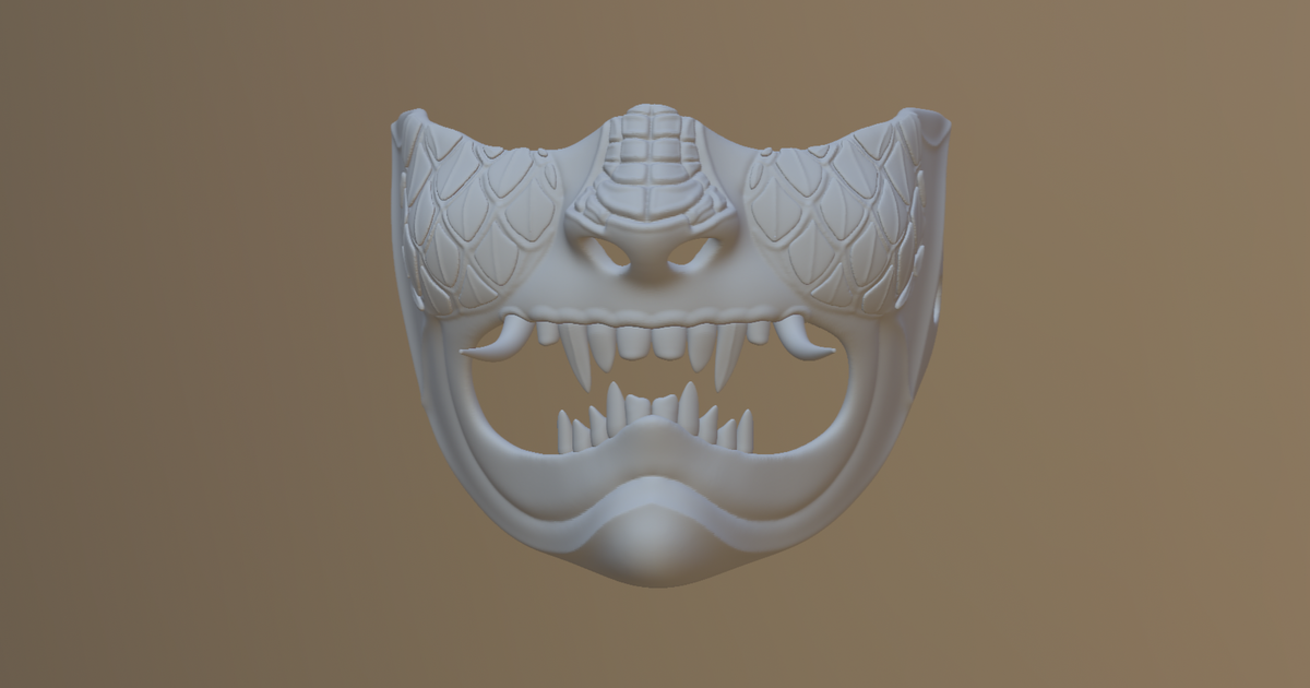 Oni mask by eebee | Download free STL model | Printables.com