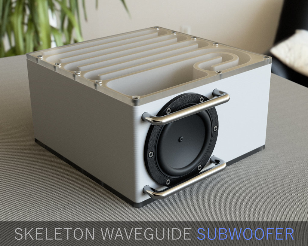 Skeleton Waveguide Subwoofer Speaker - (Fusion 360 archive included)