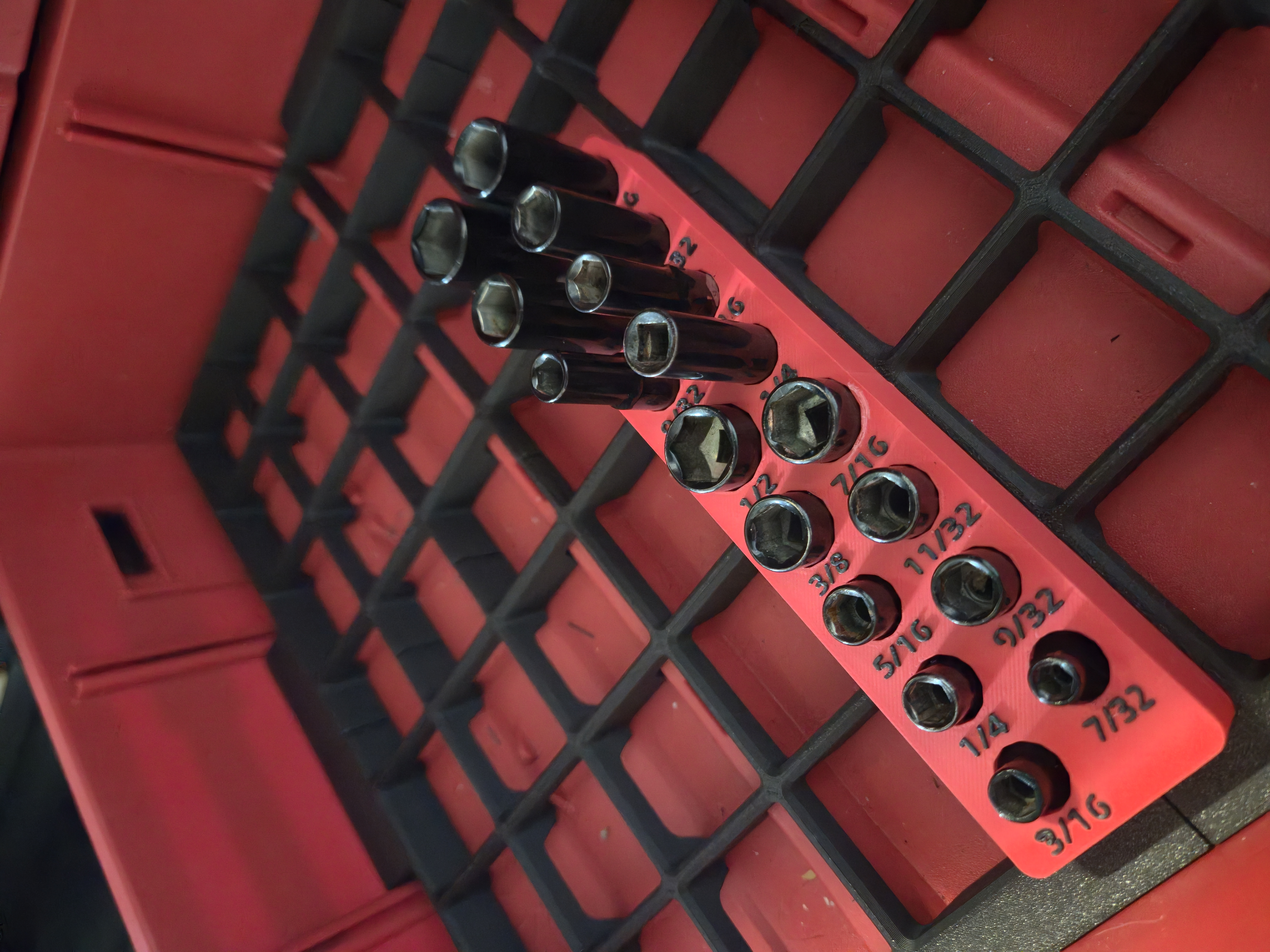 Gridfinity - Stanley - SAE - 1/4 socket