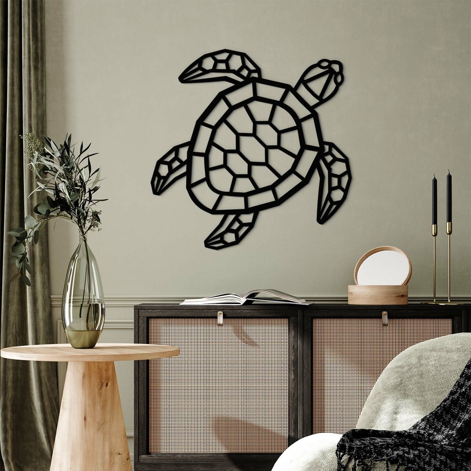 Turtle low poly - wall art