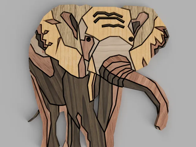 Geometric Elephant Wall Art