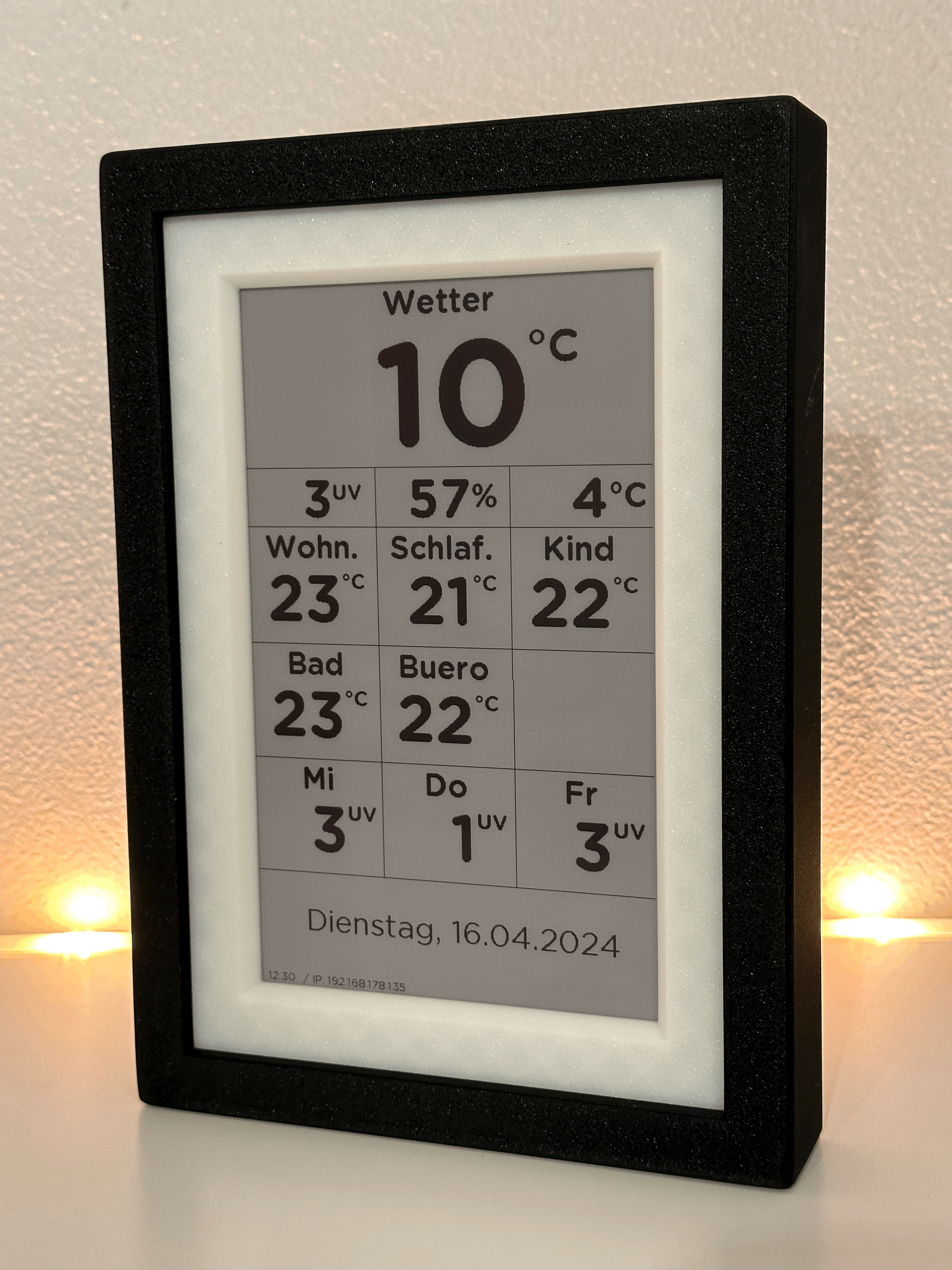 Waveshare e-paper 7.5 inch Module Table frame holder / case