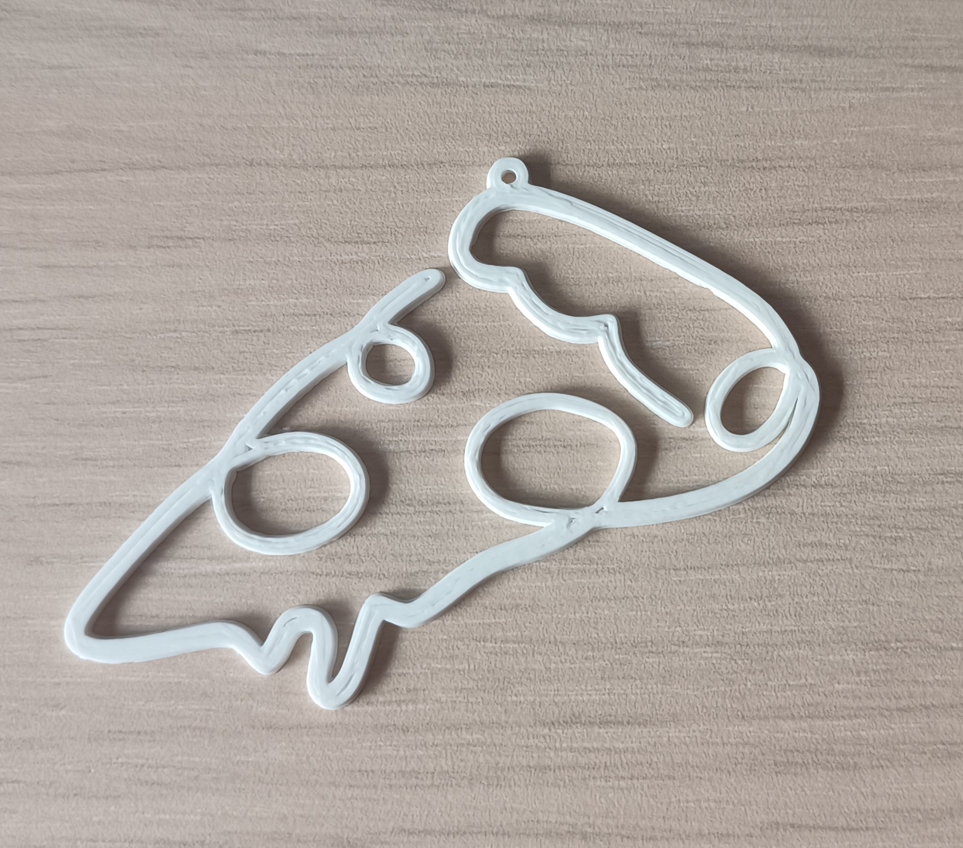 One Line Art: Pizza Necklace