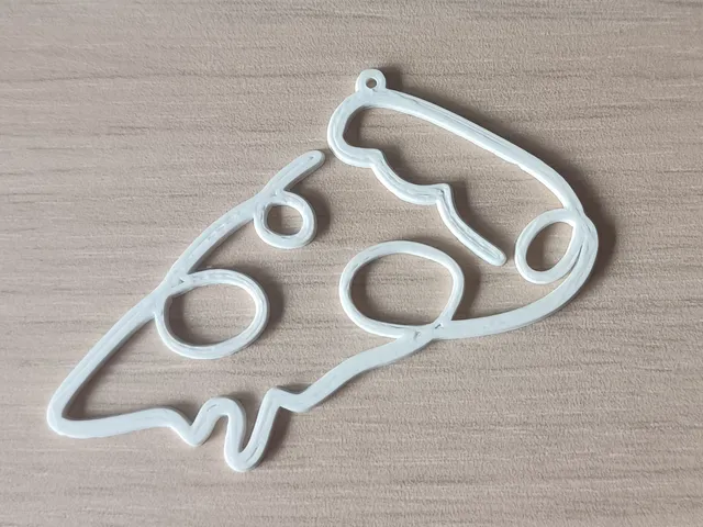 One Line Art: Pizza Necklace